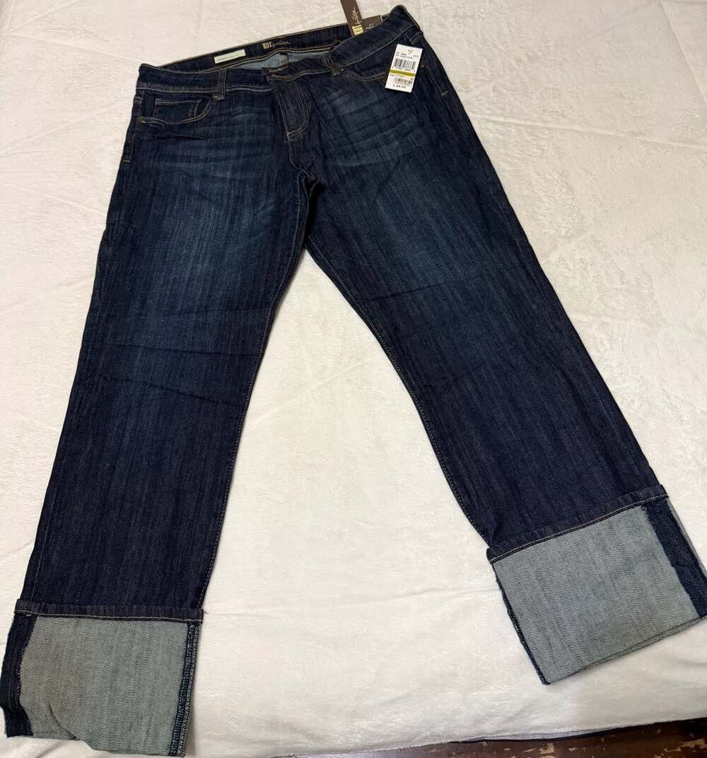 Kut From The Kloth, Cameron straight leg, cuffed, size 14